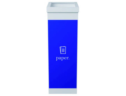 CONTENTOR PARA RECICLAGEM PAPERFLOW COM TAMPA POLIESTIRENO PARA PAPEIS 60 L 76X36,3X26,3 CM