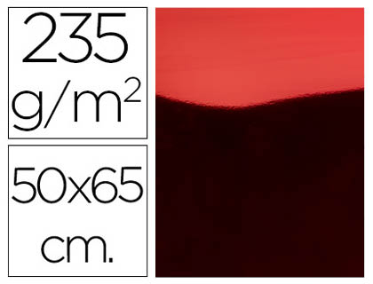 CARTOLINA LIDERPAPEL METALIZADA 50X65 CM 235 GR VERMELHA