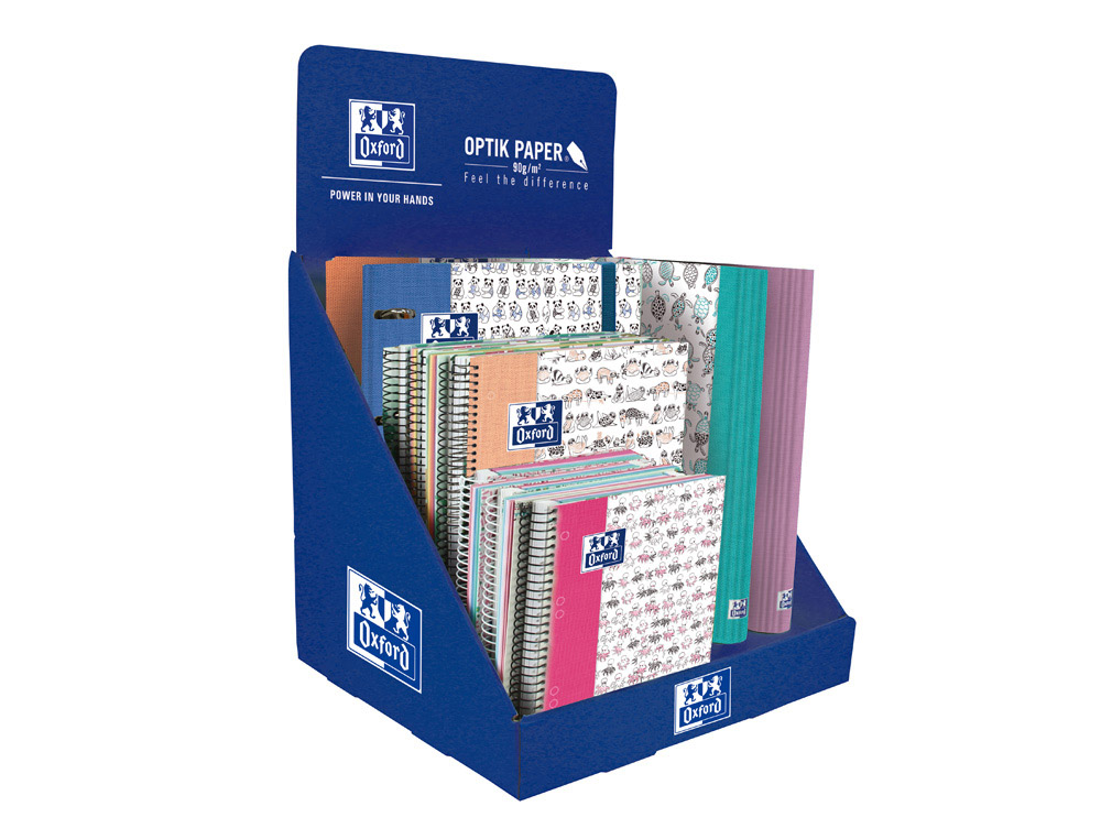 EXPOSITOR CADERNOS ESPIRAL OXFORD FUNNY TREND 5 EUROPEANBOOK4 + 5 EUROPEANBOOK5 + 6 EUROBINDERBINDER DESENHOS SORTIDOS