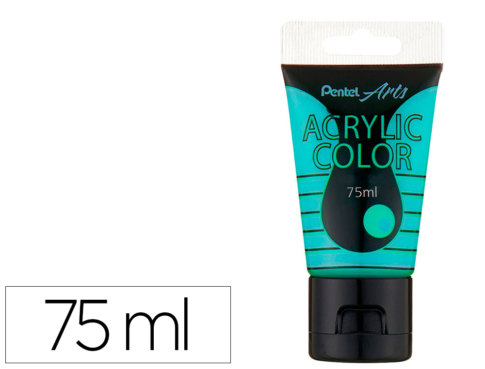 TINTA ACRILICA PENTEL EM TUBO DE 75 ML COR ESPECIAL VERDE METALICO