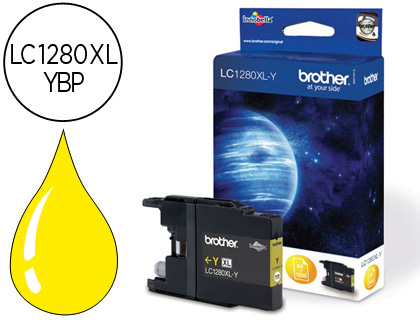 TINTEIRO BROTHER LC-1280XLE AMARELO -1,200PAG MFC-J6510DW MFC-J6710DW MFC-J6910DW