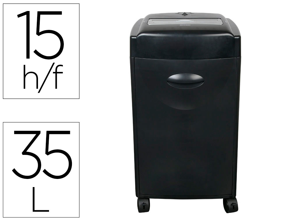 DESTRUIDORA DE DOCUMENTOS Q-CONNECT KF15553 CAPACIDADE DE CORTE 15 FOLHAS DESTROI AGRAFES CLIPS CD E CARTOES