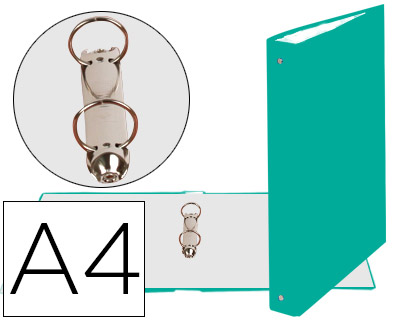 PASTA EXACOMPTA DE 2 ANEIS 30MM REDONDOS DIN A4 CARTAO FORRADO VERDE