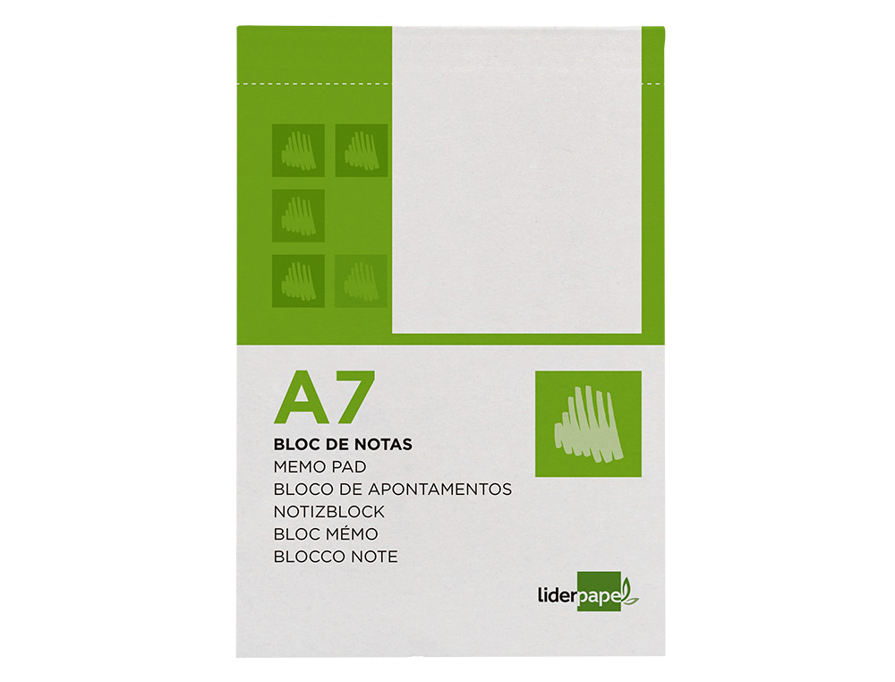 BLOCO DE APONTAMENTOS LIDERPAPEL DIN A7 80 F LISO