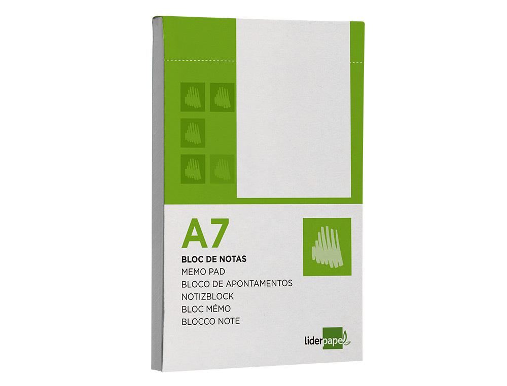 BLOCO DE APONTAMENTOS LIDERPAPEL DIN A7 80 F LISO