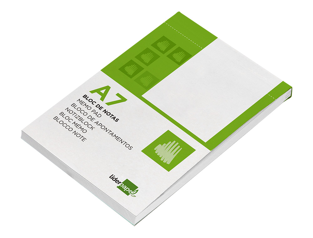 BLOCO DE APONTAMENTOS LIDERPAPEL DIN A7 80 F LISO