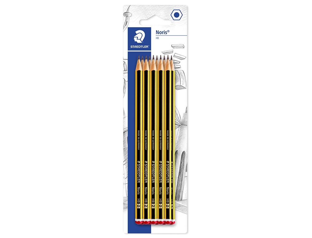 LAPIS DE GRAFITE STAEDTLER NORIS Nº2 HB BLISTER DE 10 UNIDADES