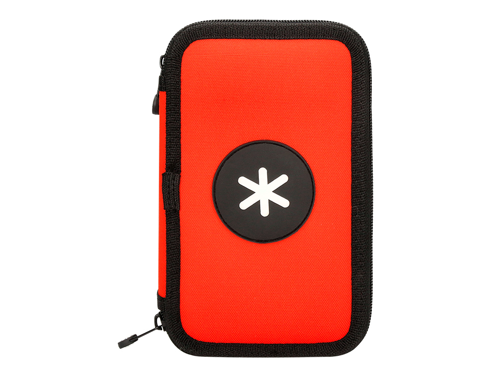 ESTOJO ESCOLAR ANTARTIK DUPLO COR VERMELHO 28 PECAS 200X125X45 MM