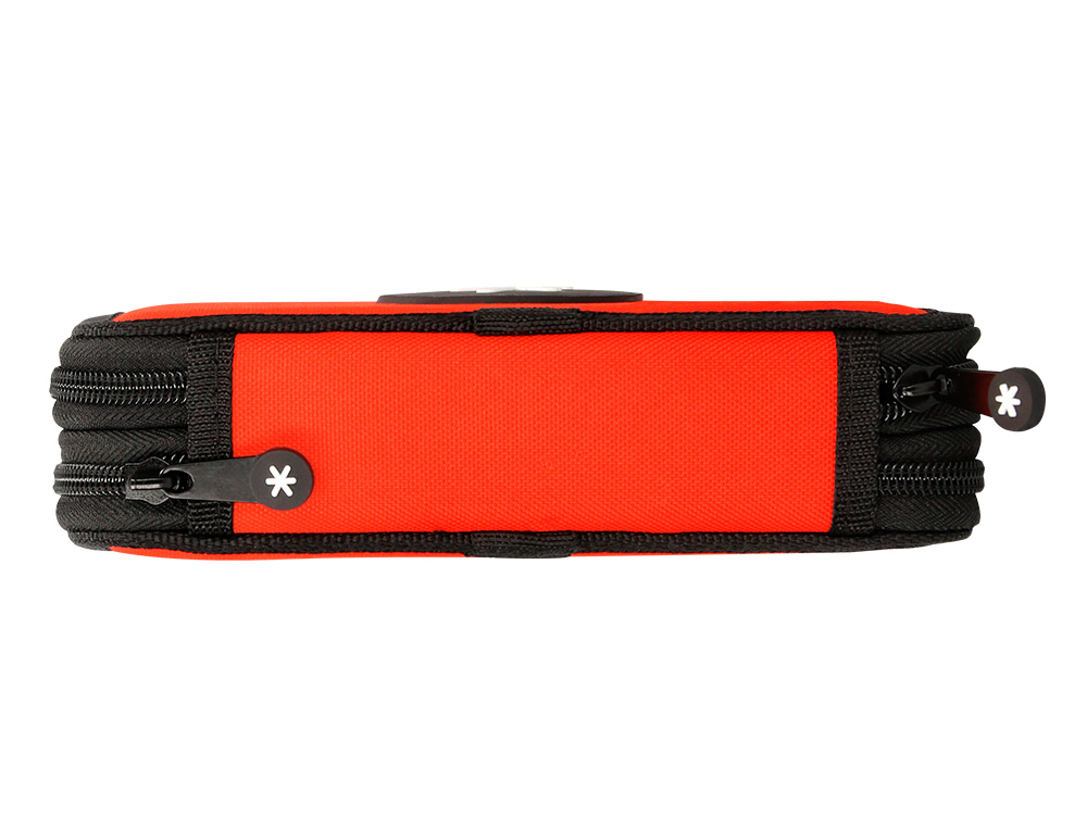 ESTOJO ESCOLAR ANTARTIK DUPLO COR VERMELHO 28 PECAS 200X125X45 MM