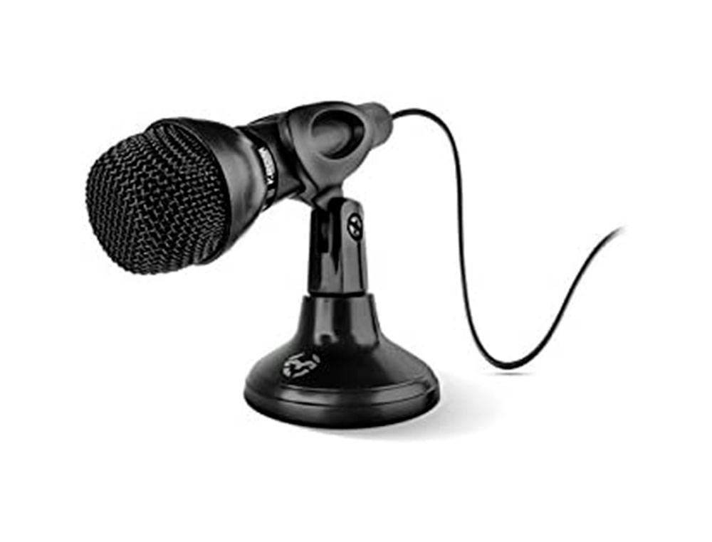 MICROFONE KROM KYP MINI GAMING COM BASE AJUSTAVEL CONECTOR JACK 3,5 MM