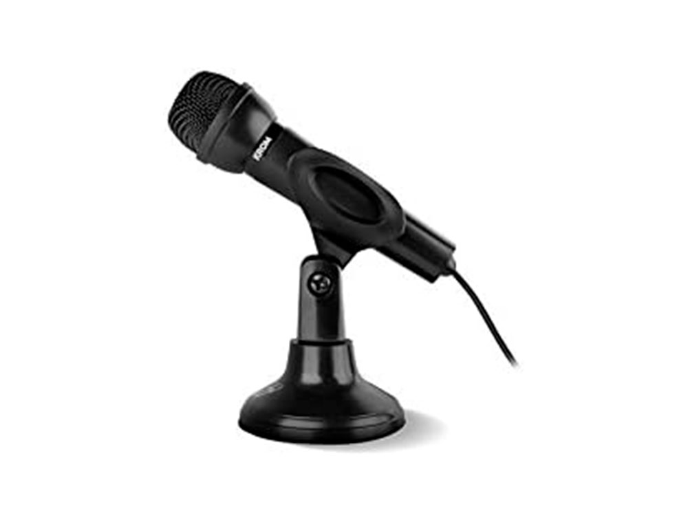 MICROFONE KROM KYP MINI GAMING COM BASE AJUSTAVEL CONECTOR JACK 3,5 MM