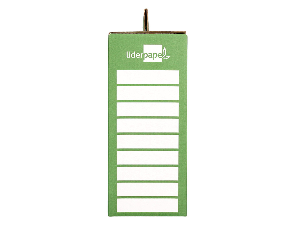 CAIXA PORTA LIVROS LIDERPAPEL PARA MATERIAL ESCOLAR CARTAO REFORCADO COM ASA COR VERDE 393X120X393 MM