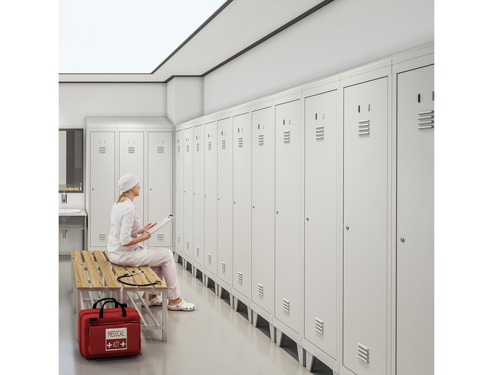 ARMARIO METALICO ROCADA 400 1 MODULO X 2 PORTAS CINZA 430X500X1800 MM