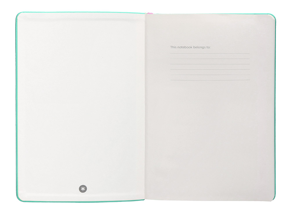 CADERNO COM ELASTICO ANTARTIK NOTES CAPA DURA A5 PAUTADO ROSA E TURQUESA 100 FOLHAS 80 GR FSC