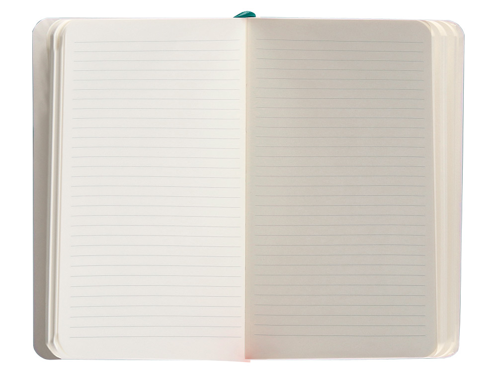 CADERNO COM ELASTICO ANTARTIK NOTES CAPA MOLE A6 PAUTADO VERDE AGUA-MARINHA 100 FOLHAS 80 GR FSC