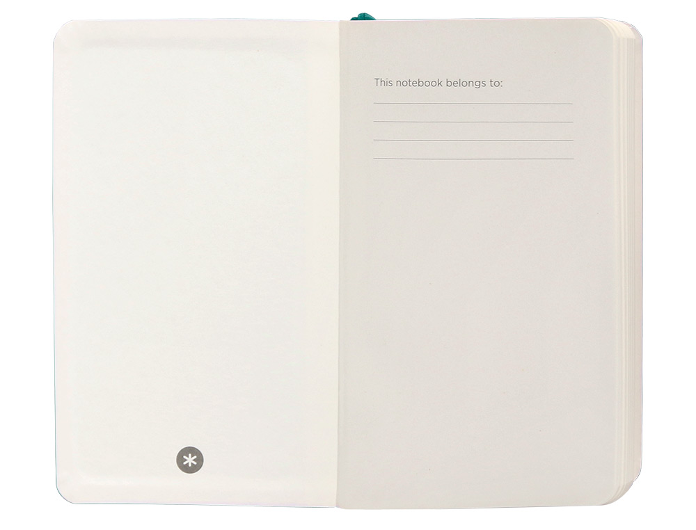 CADERNO COM ELASTICO ANTARTIK NOTES CAPA MOLE A6 PAUTADO VERDE AGUA-MARINHA 100 FOLHAS 80 GR FSC