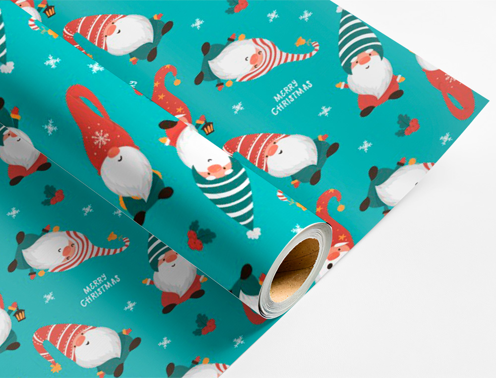 PAPEL FANTASIA LIDERPAPEL NATAL ROLO LARGURA 70 CM COMPRIMENTO 2 MT GRAMAGEM 60 GR DESENHOS SORTIDOS C-2024
