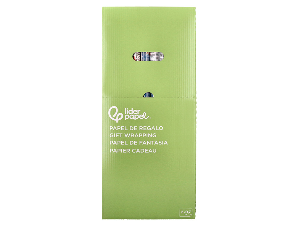 PAPEL FANTASIA LIDERPAPEL NATAL ROLO LARGURA 70 CM COMPRIMENTO 2 MT GRAMAGEM 60 GR DESENHOS SORTIDOS C-2024