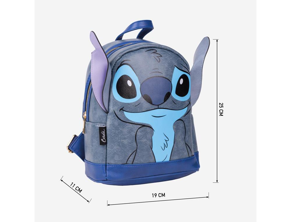 MOCHILA CASUAL CERDA MODA APLICACOES STITCH 195X240X110 MM