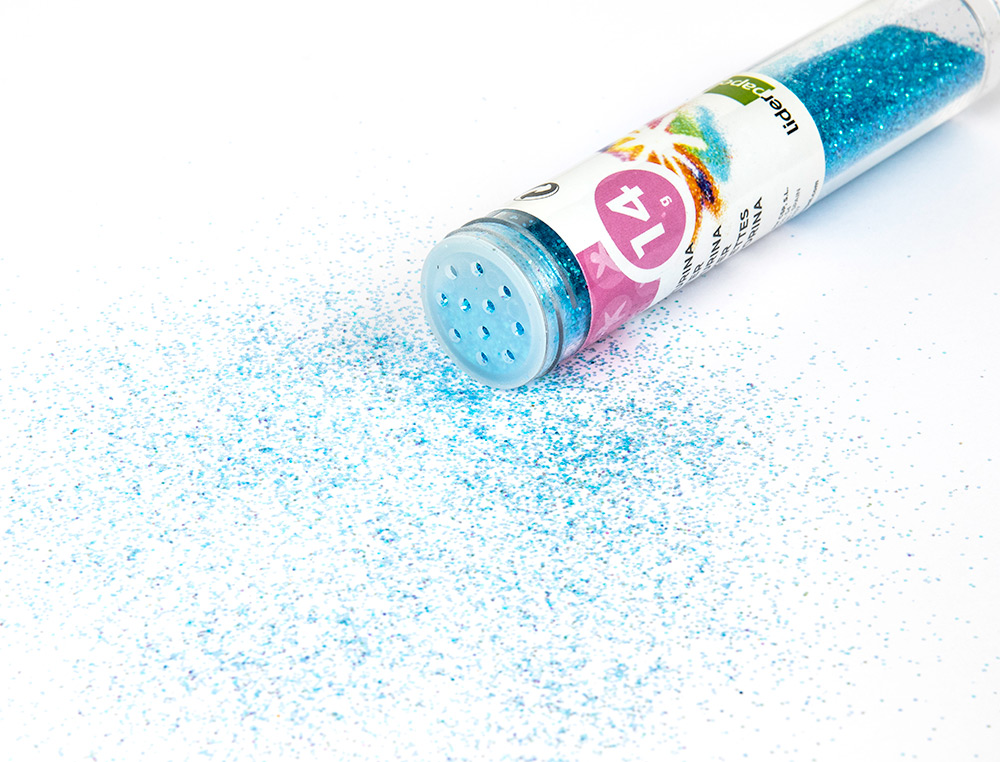 PURPURINA LIDERPAPEL FANTASIA CORES METALICAS PASTEL FRASCO DE 14 GR