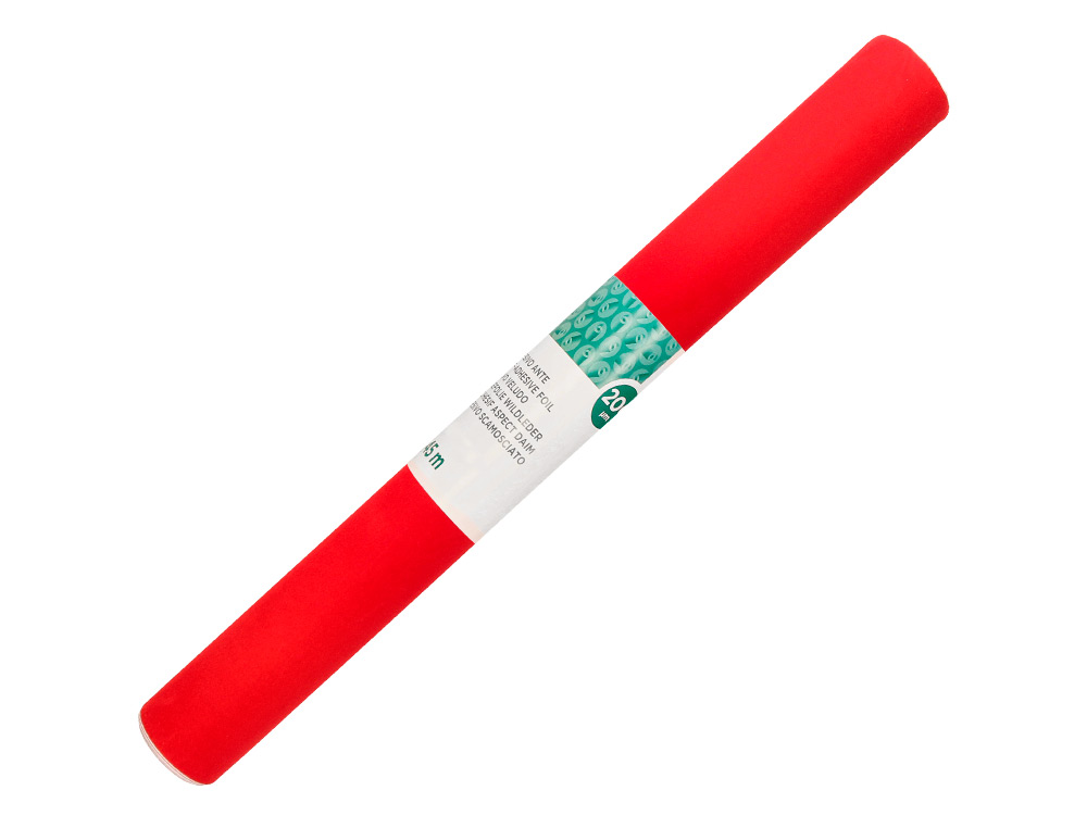 ROLO ADESIVO LIDERPAPEL VELUDO VERMELHO ROLO DE 0,45 X 2 MT