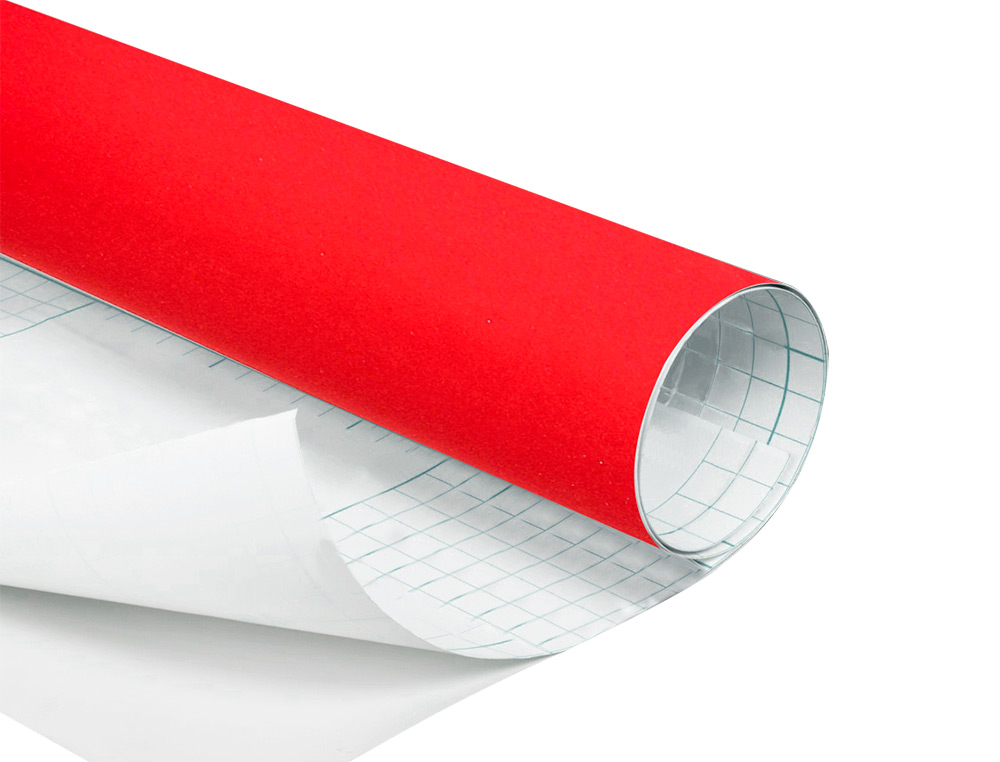 ROLO ADESIVO LIDERPAPEL VELUDO VERMELHO ROLO DE 0,45 X 2 MT