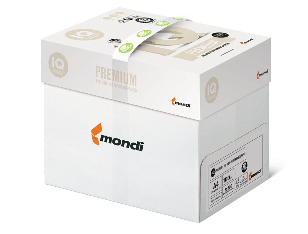 PAPEL FOTOCOPIA IQ PREMIUM DIN A4 100 GR EMBALAGEM DE 500 FOLHAS