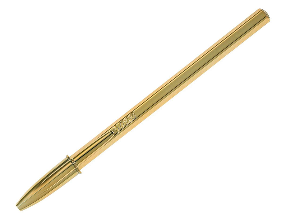 ESFEROGRAFICA BIC CRISTAL CELEBRATION OURO TINTA AZUL UNIDADE