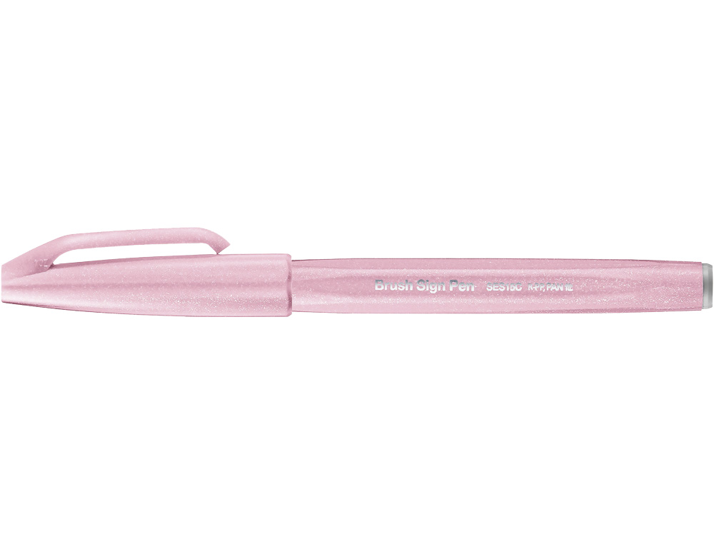 CANETA PINCEL PENTEL TOUCH PARA CALIGRAFIA COR ROSA PASTEL