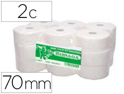PAPEL HIGIENICO JUMBO 2 FOLHAS CELULOSA BRANCA MANDRIL 76 MM PARA DISPENSADOR KF16756