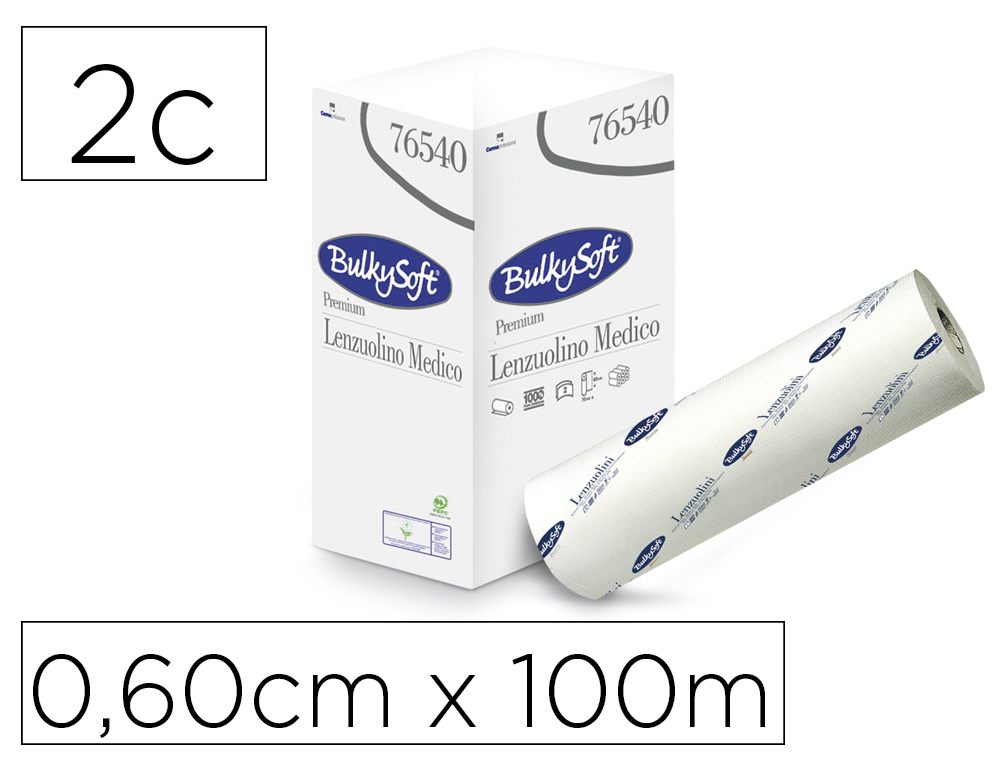 PAPEL PARA MACA OFYHOSTEL BULKYSOFT LISO 2 FOLHAS ROLO 0,60 CM X 100 MT
