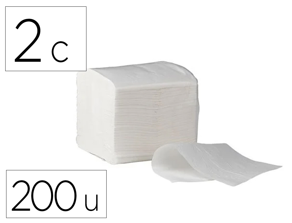 PAPEL HIGIENICO BUNZL GREENSOURCE CELULOSE DOBRADO EM V 2 FOLHAS CAIXA DE 40 PACKS DE 200 UNIDADES