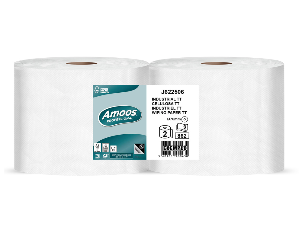 PAPEL SECA MAOS AMOOS PROFISSIONAL 2 FOLHAS 32 GR PACK DE 2 ROLOS