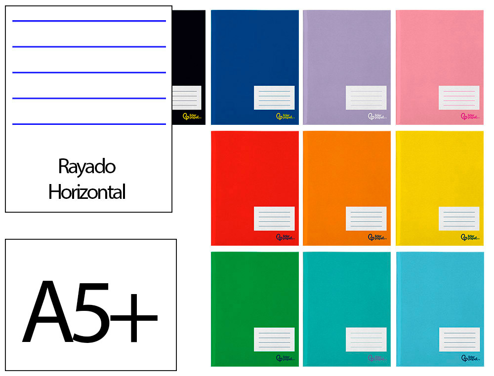 CADERNO AGRAFADO LIDERPAPEL SMART DIN A5+ 48 F 75GR PAUTADO COM DUPLA MARGEM CORES SORTIDAS