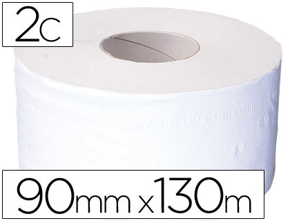 PAPEL HIGIENICO JUMBO 2 FOLHAS RECICLADO ROLO COM 130 MT PARA DISPENSADOR 925