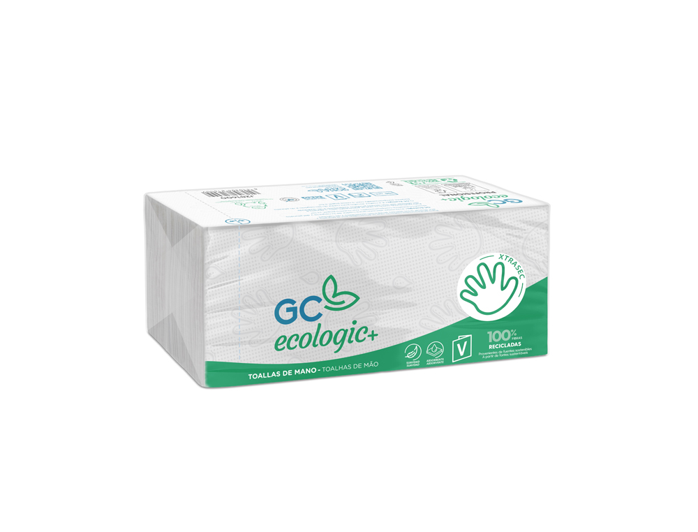 TOALHETE DE PAPEL PARA MAOS ECOLOGICA XTRASEC 20X23 CM 2 FOLHAS PACK COM 196 UNIDADES